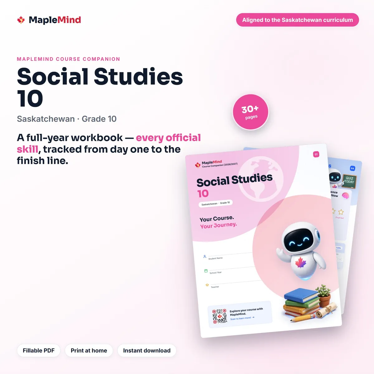 Social Studies 10 Course Companion workbook cover