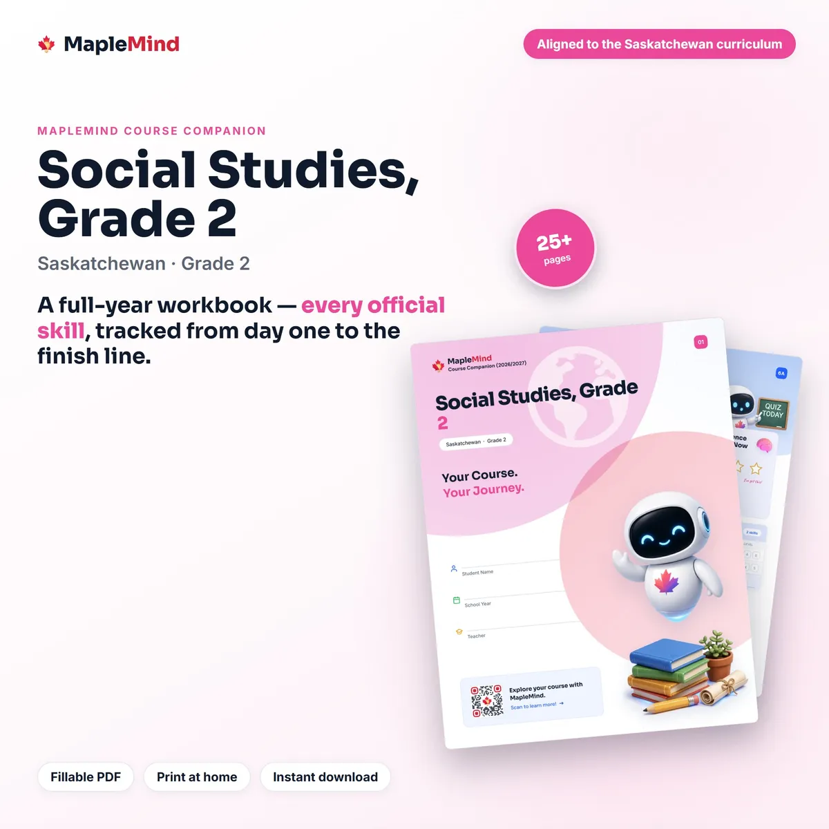 Social Studies, Grade 2 Course Companion workbook cover