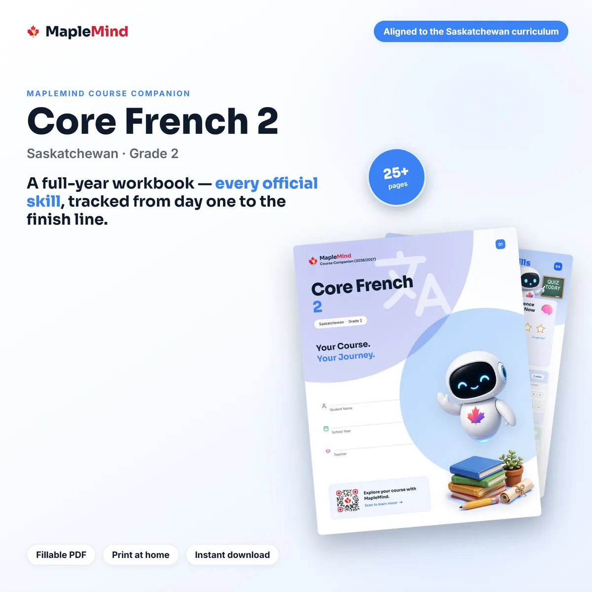 Core French 2 Course Companion workbook cover