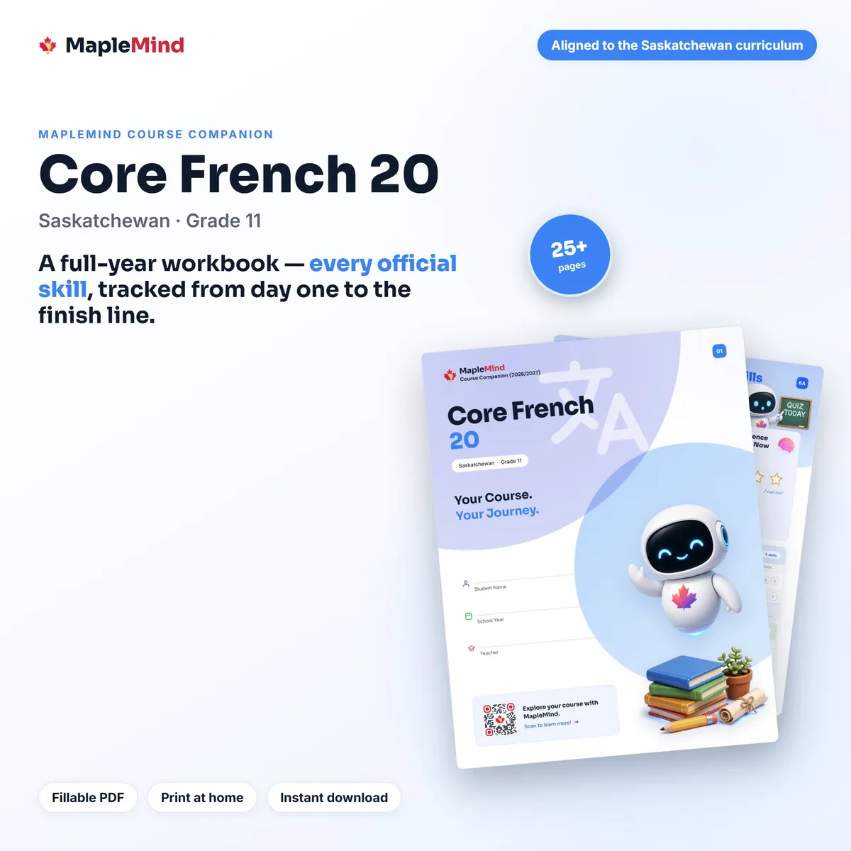 Core French 20 Course Companion workbook cover