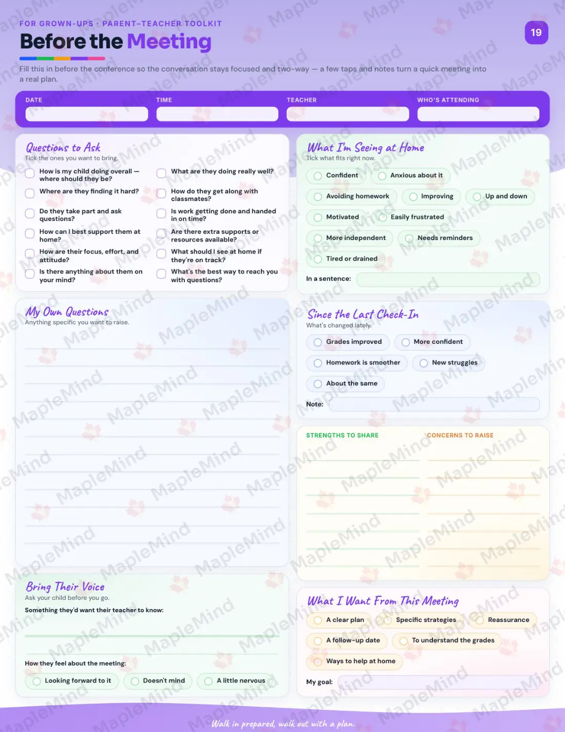 Page 40 of 45 from the Mathematics, Grade 7 Newfoundland and Labrador Course Companion — skills tracker with before and after self-assessment