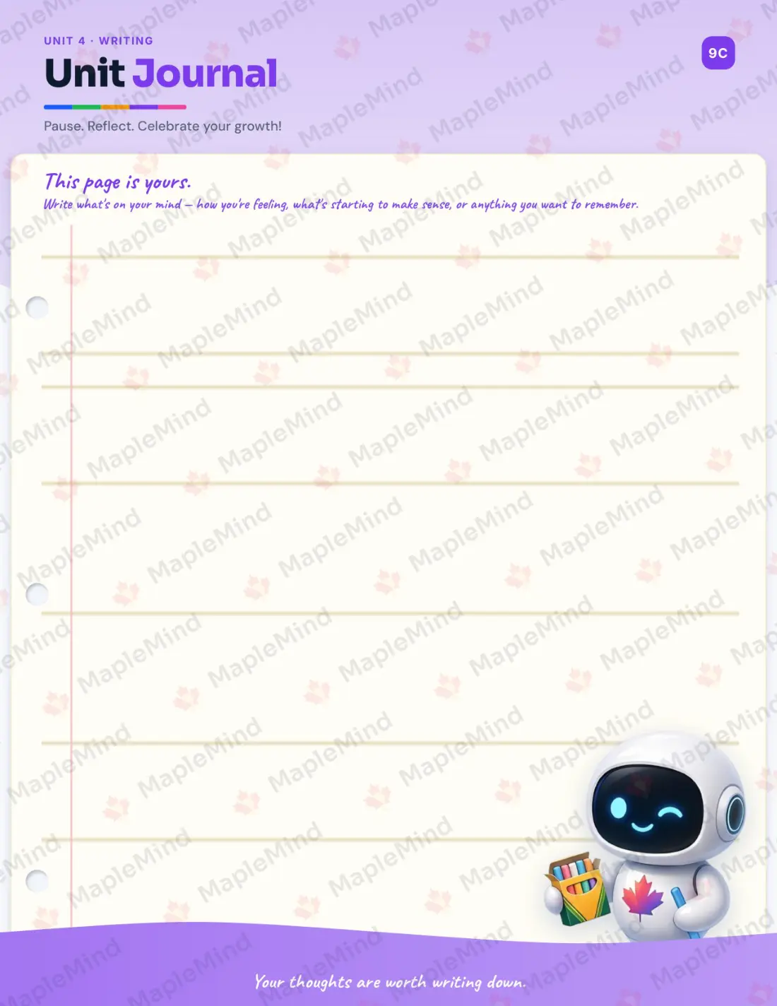 Page 20 of 31 from the Core French, Grade 9, Academic Ontario Course Companion — skills tracker with before and after self-assessment