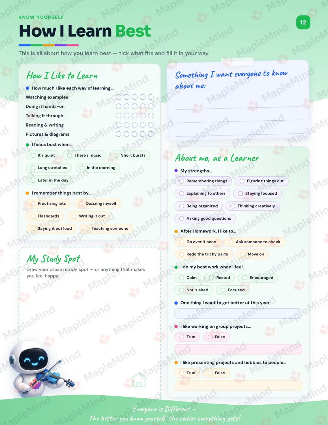 Page 31 of 40 from the Physics, Grade 11, University Preparation Ontario Course Companion — skills tracker with before and after self-assessment