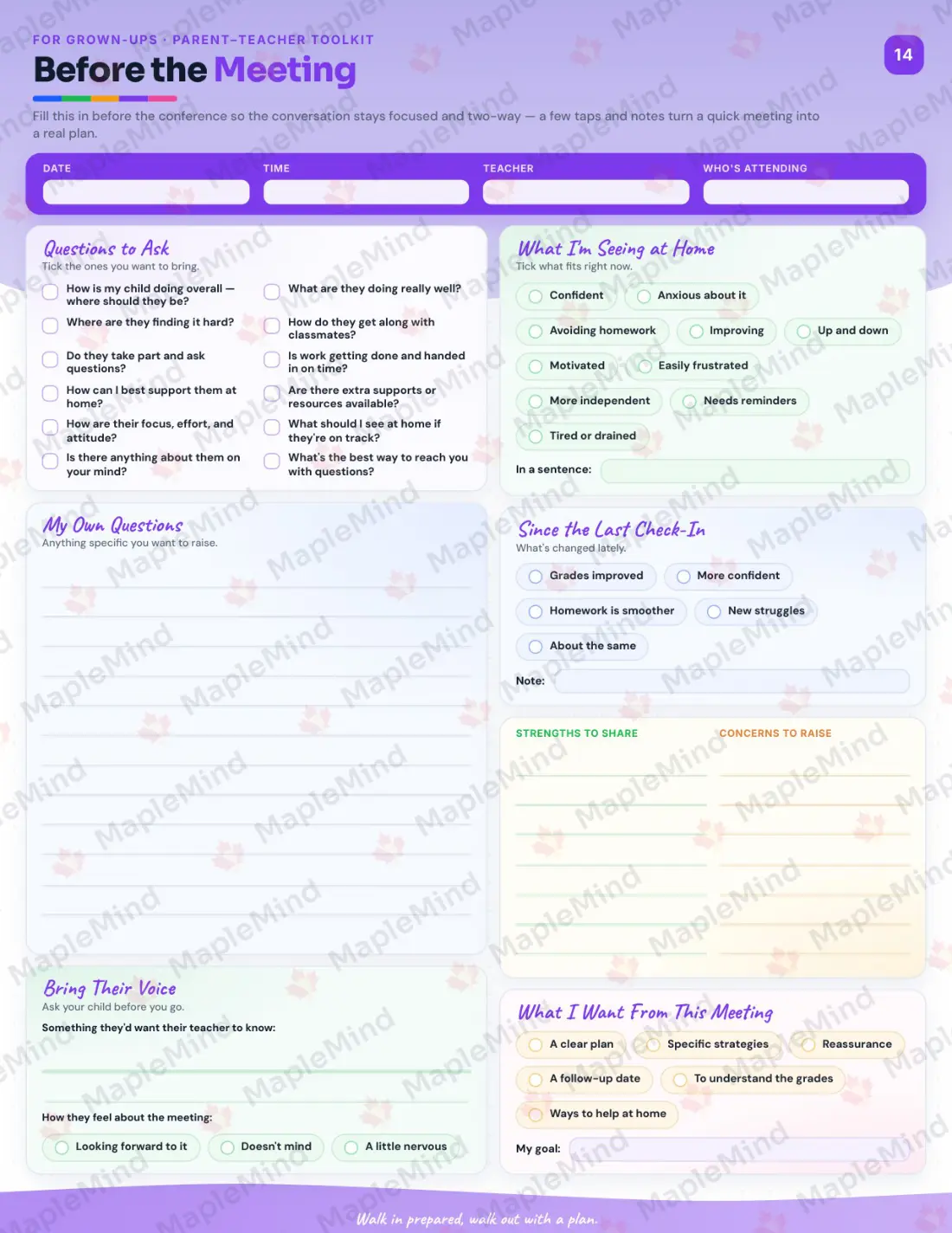 Page 24 of 29 from the Mathematics, Grade 4 Prince Edward Island Course Companion — skills tracker with before and after self-assessment