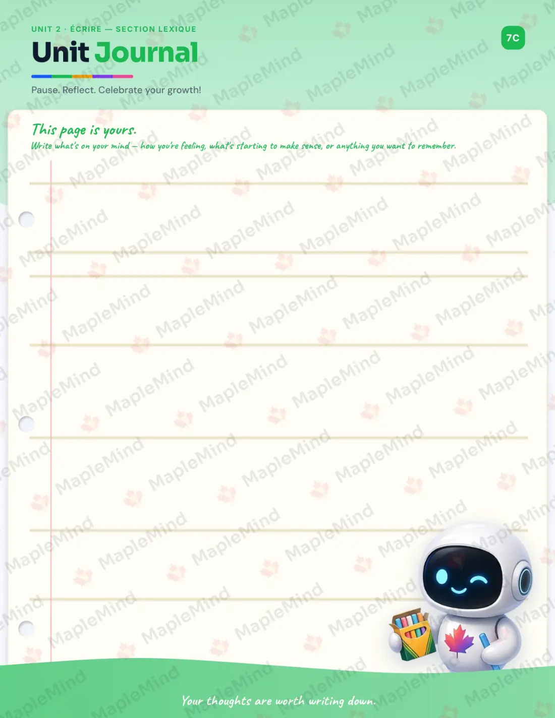 Page 16 of 67 from the Français, langue d’enseignement, 3e année Quebec Course Companion — skills tracker with before and after self-assessment