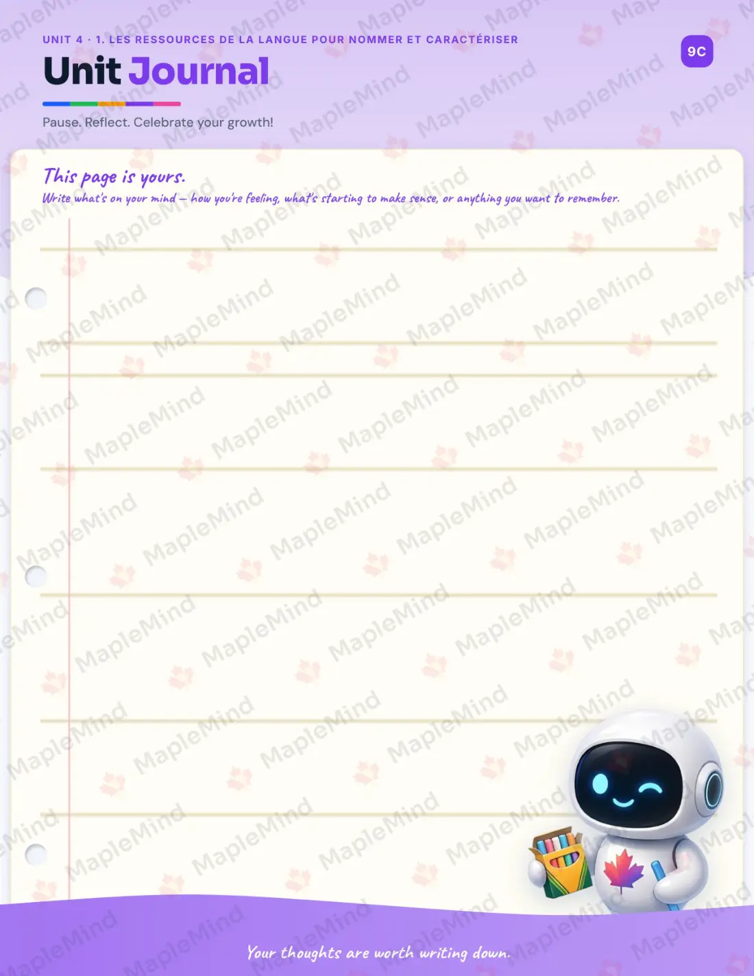 Page 17 of 37 from the Français, langue d’enseignement, 5e secondaire Quebec Course Companion — skills tracker with before and after self-assessment